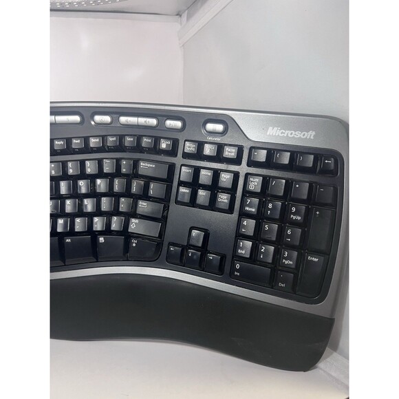 Microsoft Natural Ergonomic USB Wired Black Keyboard 4000 V1.0 KU-0462 Tested - Picture 3 of 5